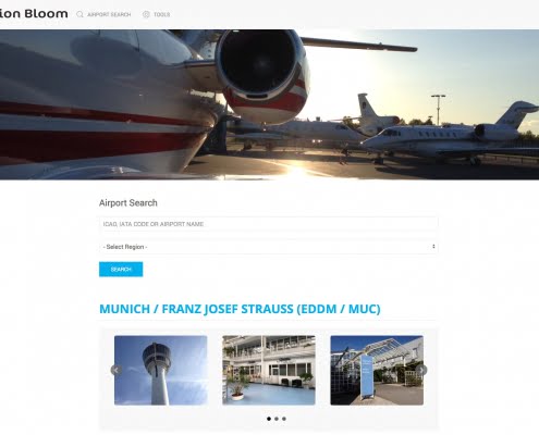Bottega Design Referenz Illustration Webscreen von Aviation Bloom