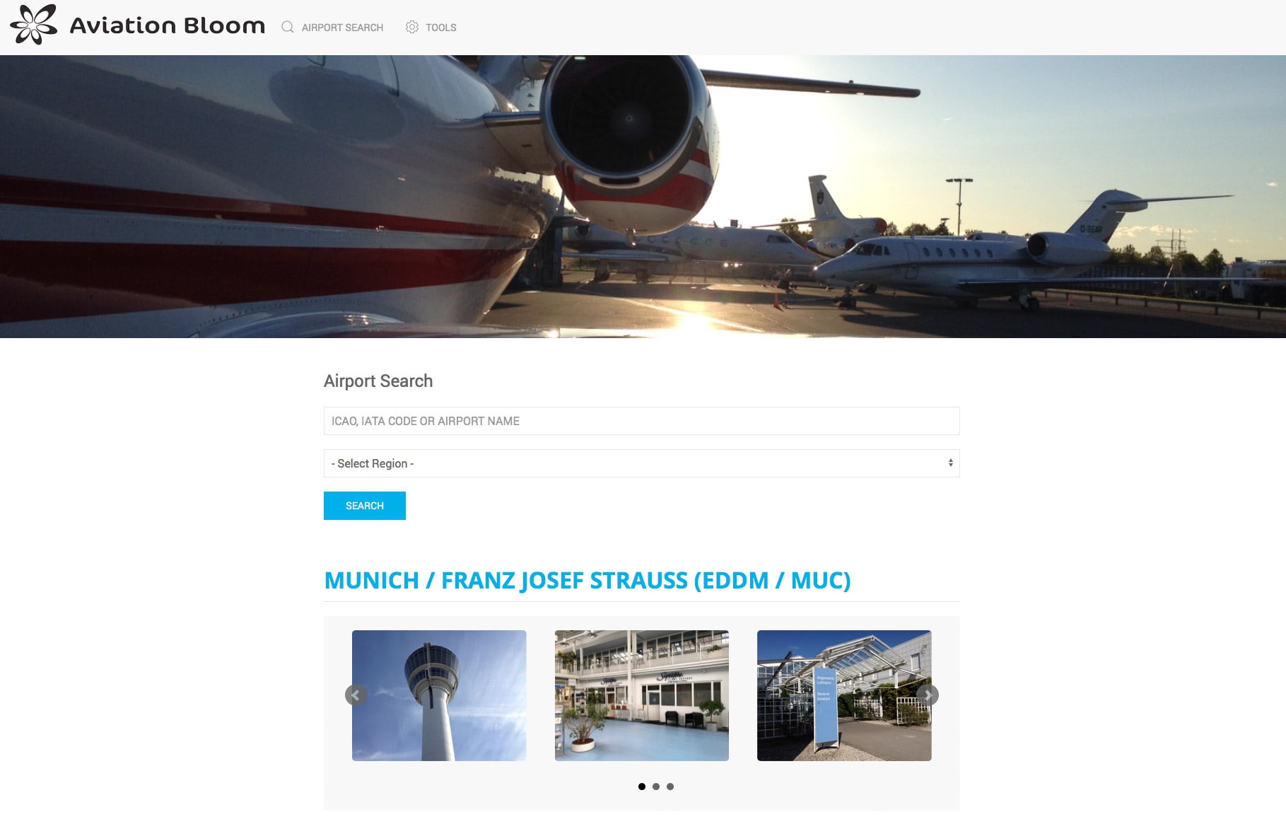 Bottega Design Referenz Illustration Webscreen von Aviation Bloom