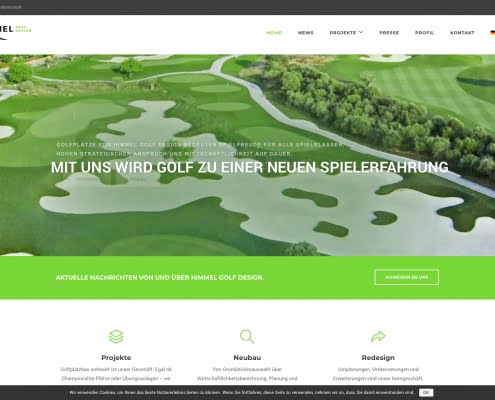 Bottega Design Referenz Illustration Webscreen von Golfhimmel