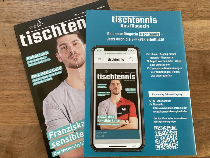Bottega Design Referenz Illustration Werbeanzeigen Print im tischtennis Magazin